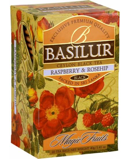 BASILUR Magic Raspberry & Rosehip Gastro-Teebeutel 25x2g