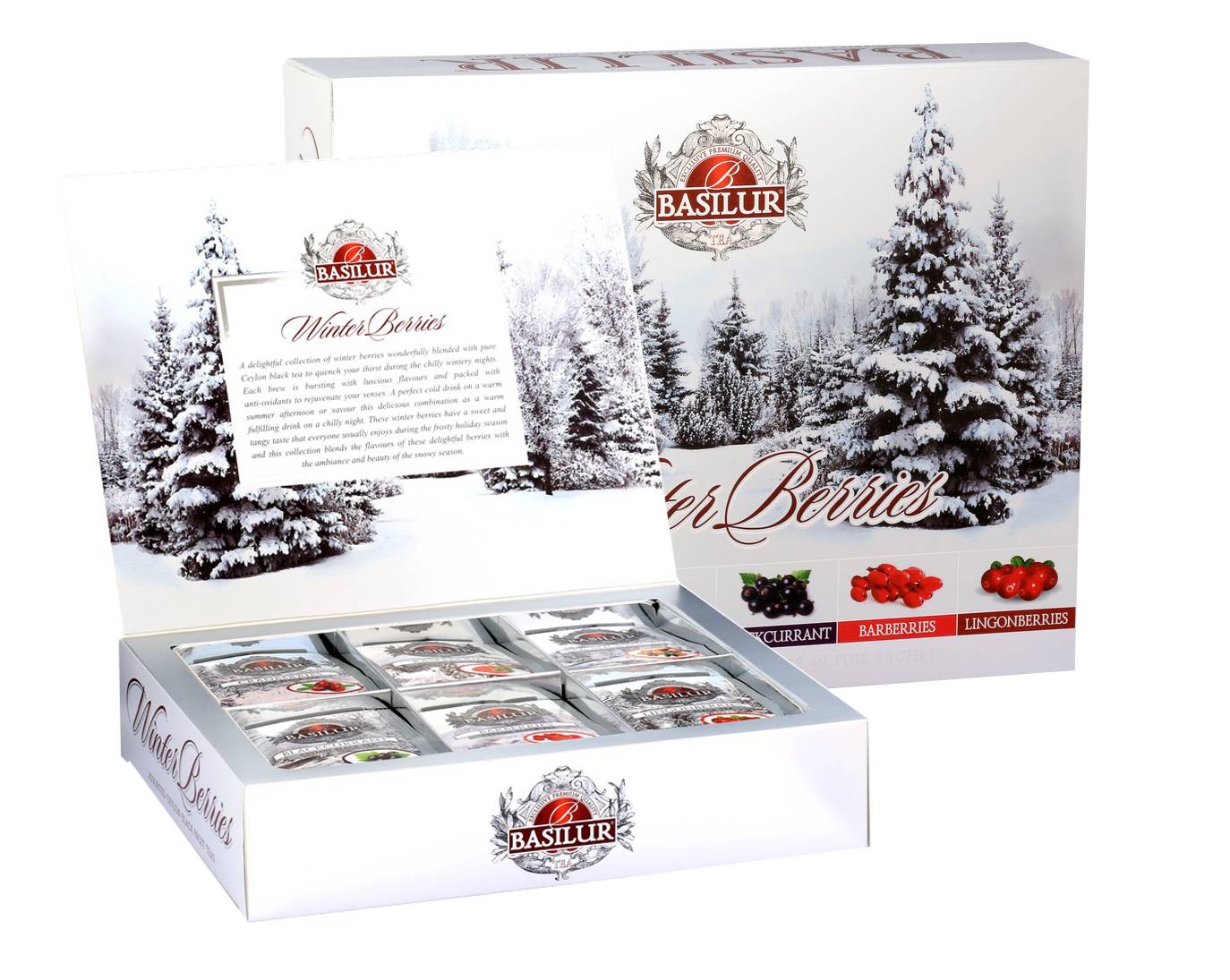 BASILUR Winter Berries Assorted Gastro-Teebeutel 60x2g